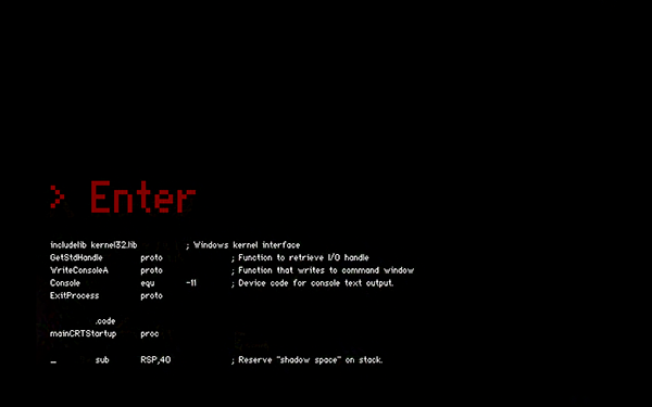 Coding start animation